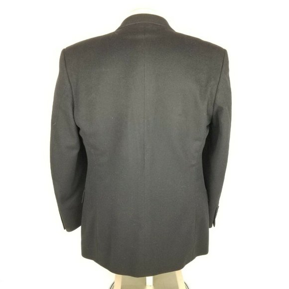 Pavone Mens Sport Coat 42R Pure Cashmere Black - Picture 5 of 12